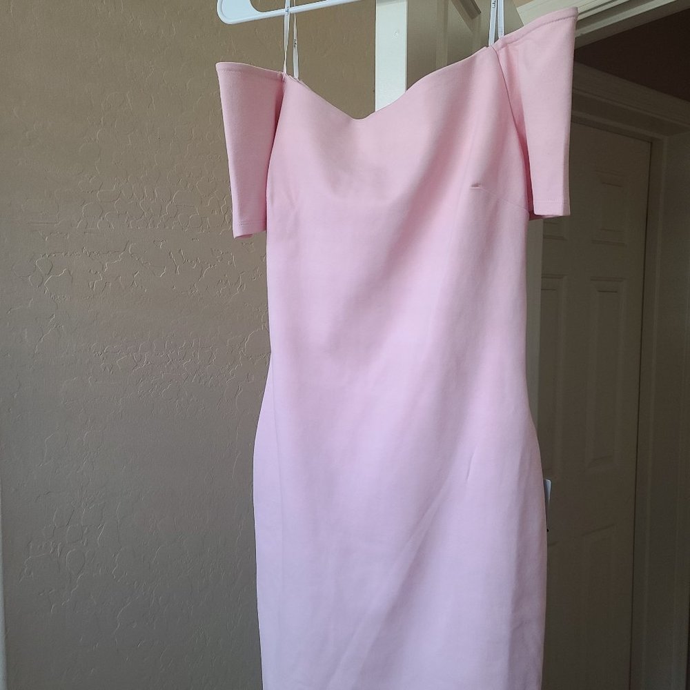 Lulu's Pink Off-the-Shoulder Dress